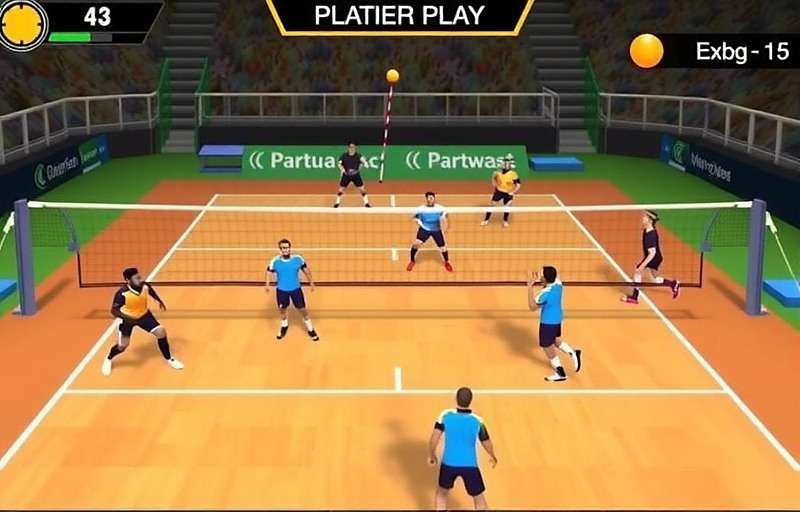 India Volley Warriors - Strategic Gameplay India Volley Warriors gameplay showing a strategic play with players positioning for a spike