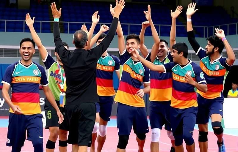 India Volley Warriors - National Championship India Volley Warriors National Championship final match with players celebrating victory